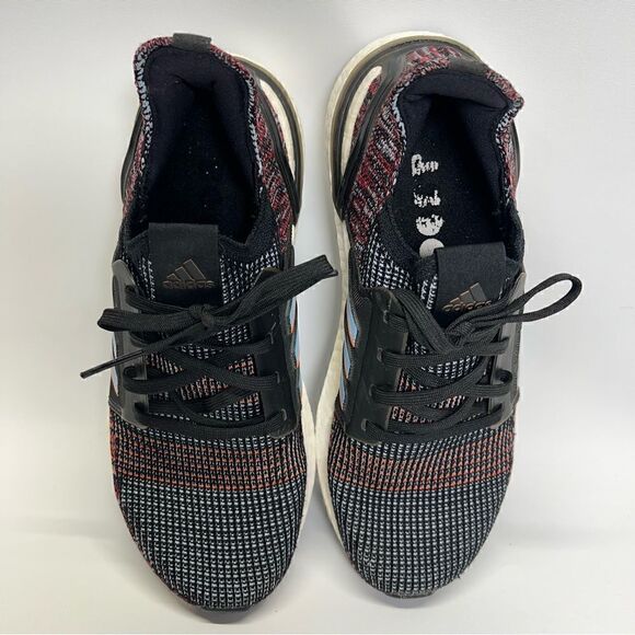Adidas Ultraboost 19 Mens Running Shoes Core Black‎ Glow Blue Coral 7 EF0930 main image 8